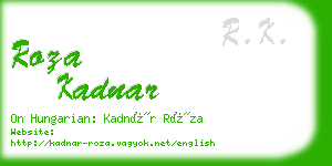 roza kadnar business card